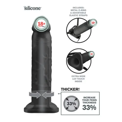 Pipedream X-tensions Silikon İçi Boş Protez Penis Siyah 25 cm
